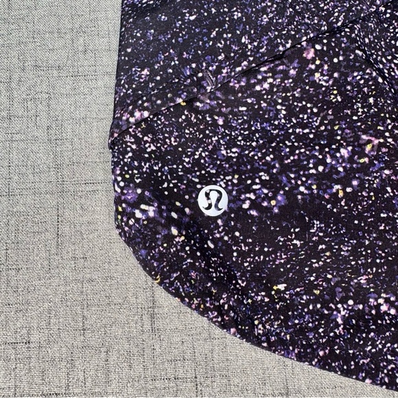 Lululemon Speed Up Athletic Shorts Crystalline Multi Black Purple Size 10 - Picture 7 of 8